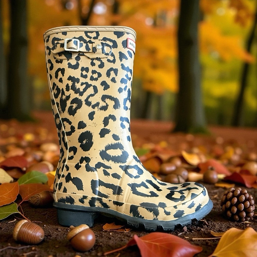 Hunter Kids Animal Print Rain Boots